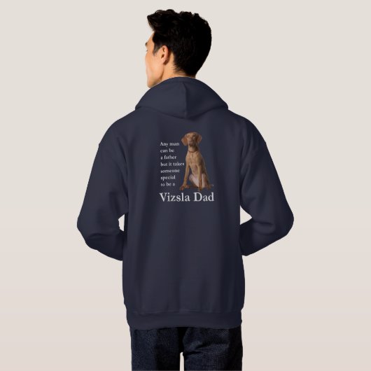 Vizsla Dad Hoodie (Achterkant volledig)