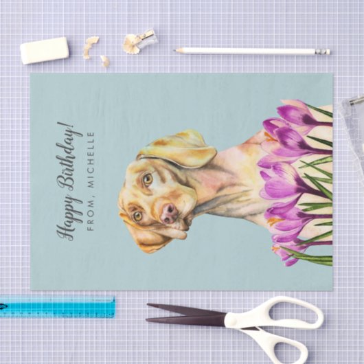 Vizsla Dog Art | Fijne verjaardag Tissuepapier (Craft)