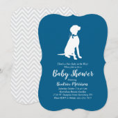 Vizsla Dog Baby shower Boy Blue Kaart (Voorkant / Achterkant)