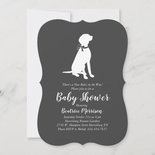 Vizsla Dog Baby shower Geslacht Neutraal Kaart (Voorkant)