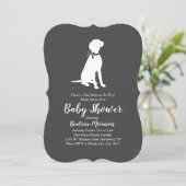 Vizsla Dog Baby shower Geslacht Neutraal Kaart (Staand voorkant)