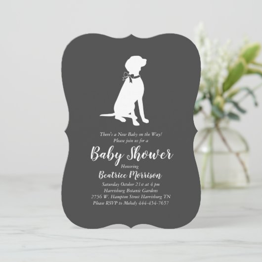 Vizsla Dog Baby shower Geslacht Neutraal Kaart (Staand voorkant)