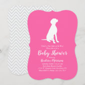 Vizsla Dog Baby shower Girl Pink Kaart (Voorkant / Achterkant)