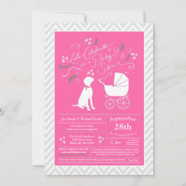 Vizsla Dog Baby shower Girl Pink Kaart