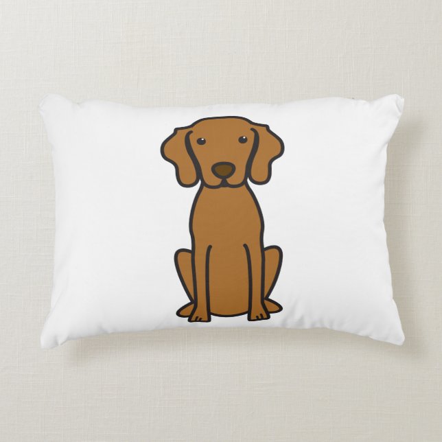 Vizsla Dog Cartoon Accent Kussen (Voorkant)