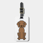 Vizsla Dog Cartoon Bagagelabel (Voorkant verticaal)