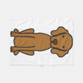 Vizsla Dog Cartoon Fleece Deken (Voorkant (Horizontaal))