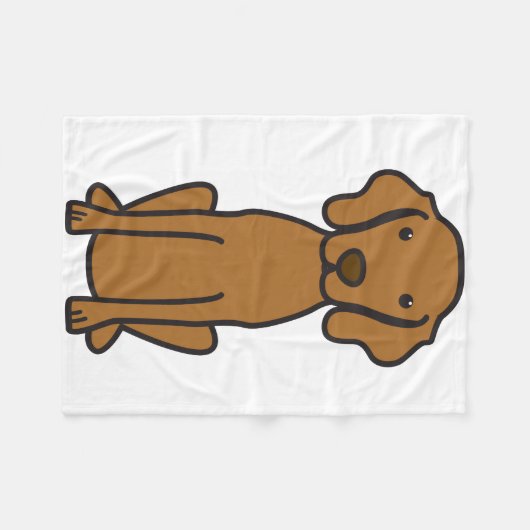 Vizsla Dog Cartoon Fleece Deken (Voorkant (Horizontaal))