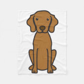 Vizsla Dog Cartoon Fleece Deken (Voorkant)