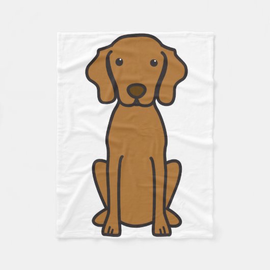 Vizsla Dog Cartoon Fleece Deken (Voorkant)
