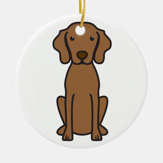 Vizsla Dog Cartoon Keramisch Ornament (Voorkant)