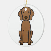 Vizsla Dog Cartoon Keramisch Ornament (Links)