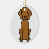 Vizsla Dog Cartoon Keramisch Ornament (Rechts)