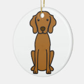 Vizsla Dog Cartoon Keramisch Ornament (Links)