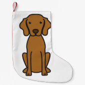 Vizsla Dog Cartoon Kleine Kerstsok (Voorkant)