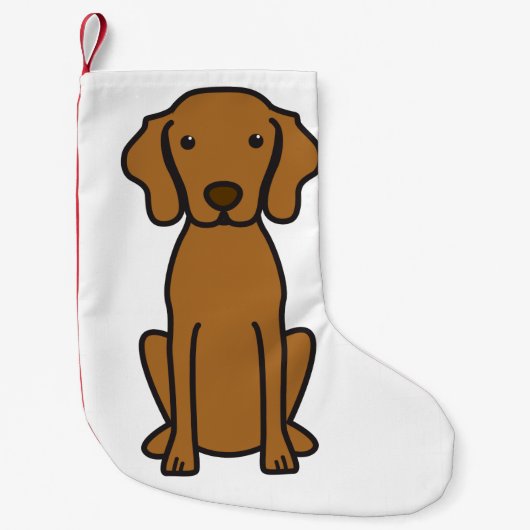 Vizsla Dog Cartoon Kleine Kerstsok (Voorkant)