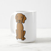 Vizsla Dog Cartoon Koffiemok (Voorkant links)