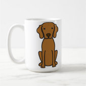 Vizsla Dog Cartoon Koffiemok (Links)