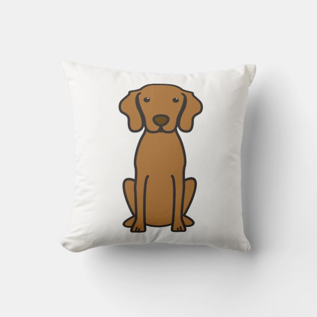 Vizsla Dog Cartoon Kussen (Voorkant)