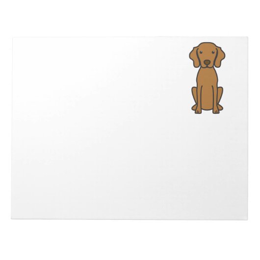 Vizsla Dog Cartoon Notitieblok (Voorkant)