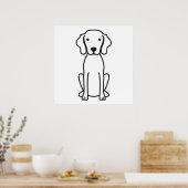 Vizsla Dog Cartoon Poster (Keuken)