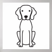 Vizsla Dog Cartoon Poster (Voorkant)