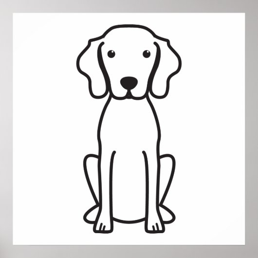 Vizsla Dog Cartoon Poster (Voorkant)