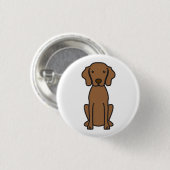 Vizsla Dog Cartoon Ronde Button 3,2 Cm (Voorkant /achterkant)