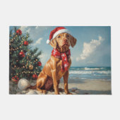 Vizsla Dog Christmas  Beach Deurmat (Voorkant)
