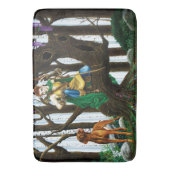 Vizsla Dog Elf Forest Badmat (Voorkant Verticaal)