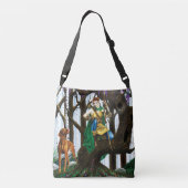 Vizsla Dog Elf Forest Crossbody Tas (Achterkant)