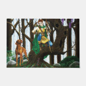 Vizsla Dog Elf Forest Deurmat (Voorkant)