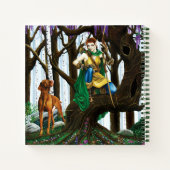 Vizsla Dog Elf Forest Notitieboek (Achterkant)
