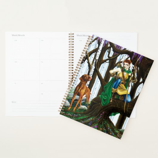 Vizsla Dog Elf Forest Planner (Display)