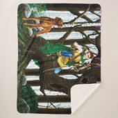 Vizsla Dog Elf Forest Sherpa Deken (Voorkant)