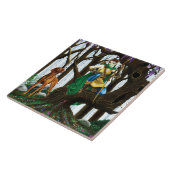 Vizsla Dog Elf Forest Tegeltje (Zijkant)