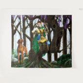Vizsla Dog Elf Forest Wandkleed (Voorkant (horizontaal))