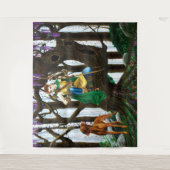 Vizsla Dog Elf Forest Wandkleed (Voorkant)