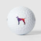 Vizsla Dog Geometric Pattern Silhouette Paars Golfballen