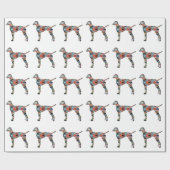 Vizsla Dog Geometric Pattern Silhouette Pset Cadeaupapier (Vlak)