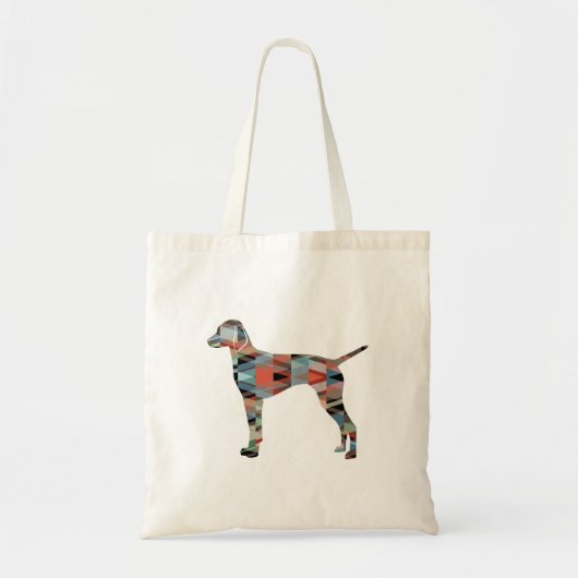 Vizsla Dog Geometric Pattern Silhouette Pset Tote Bag (Voorkant)