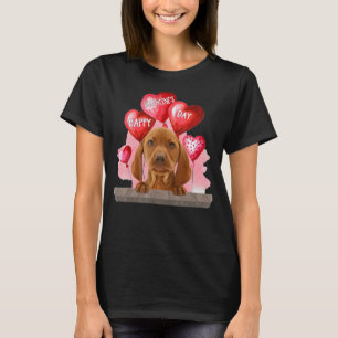 Vizsla Dog Happy Valentines Day Pet Hondenliefhebb T-shirt