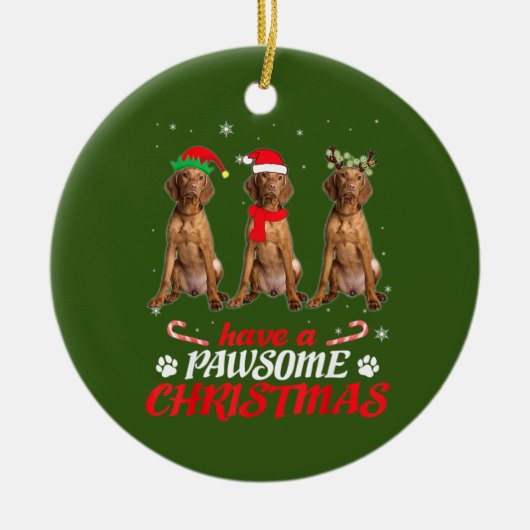 Vizsla Dog Keramisch Ornament (Voorkant)