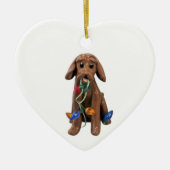 Vizsla Dog kerstversiering Keramisch Ornament (Voorkant)
