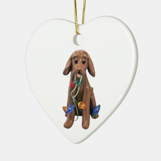 Vizsla Dog kerstversiering Keramisch Ornament (Links)