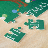 Vizsla Dog Merry-kerstontwerp Legpuzzel (Zijkant)