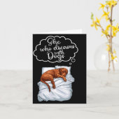 Vizsla Dog Nightgown Pajama Kaart (Gele Bloem)