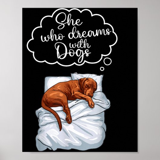 Vizsla Dog Nightgown Pajama Poster (Voorkant)