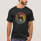 Vizsla Dog Pet  Onderdruk Retro Style 70S T-shirt (Voorkant)