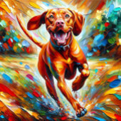 Vizsla Dog Portrait Acryl Art Print Hondenliefhebb Legpuzzel
